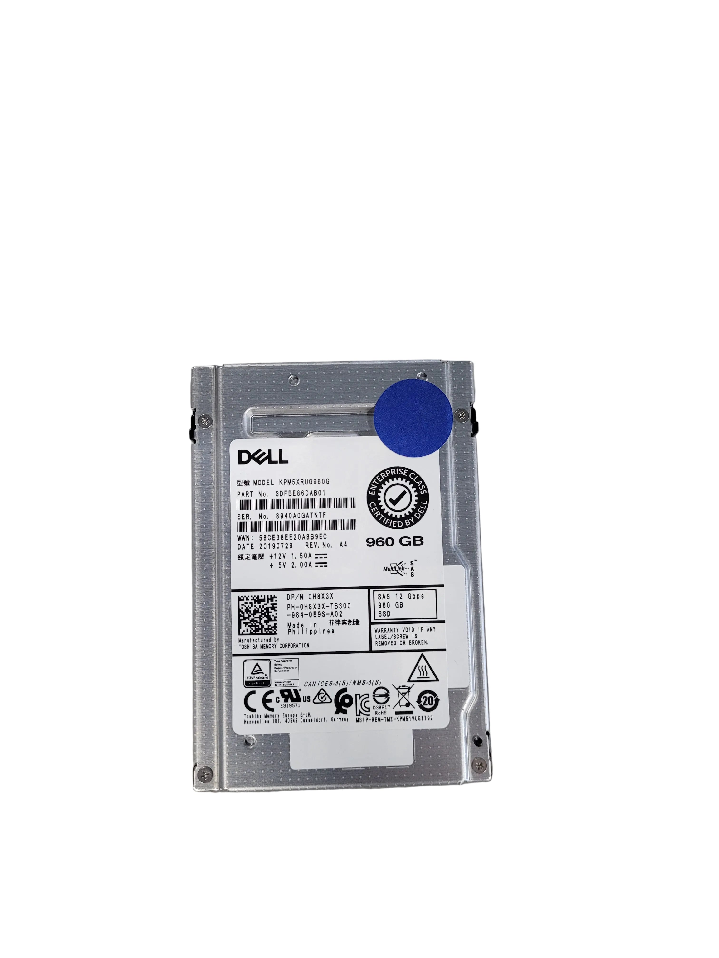 Dell SSD SAS 2.5" 960GB MLC Read Intensive 12GBPS