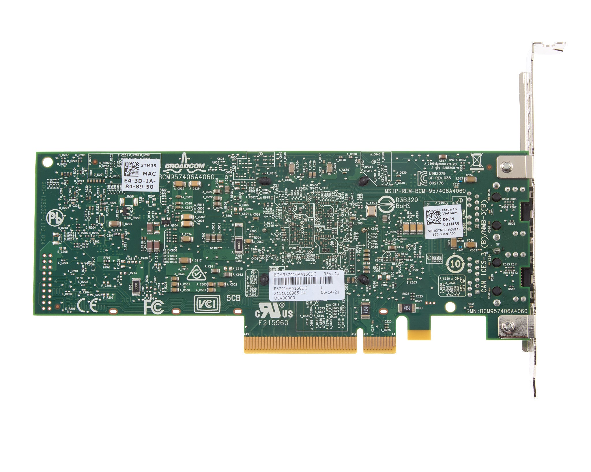 Dell Broadcom 57416 Dual Port 10GB RJ45 Full Height – Stallard