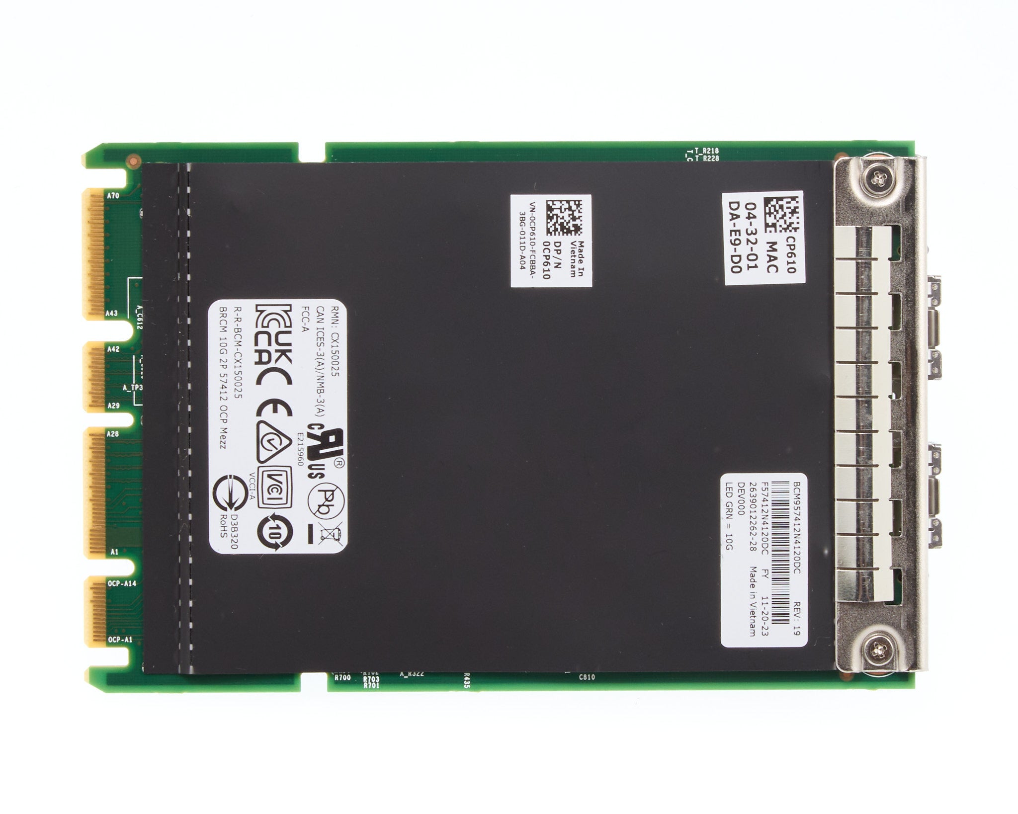 Dell Broadcom 57412 Dual Port 10GB SFP+ OCP 3.0