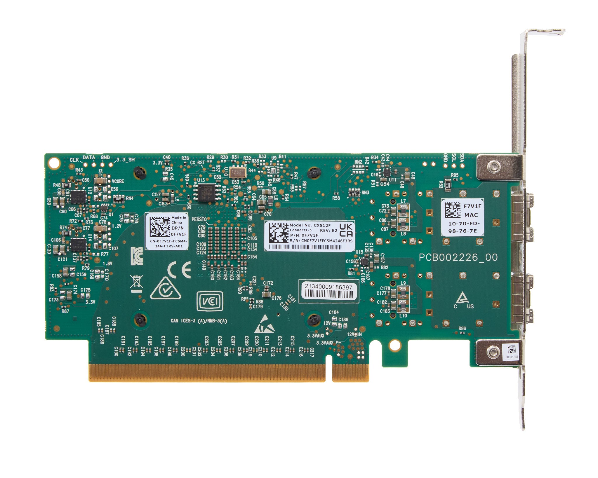 Dell Mellanox CX512F ConnectX-5 Dual Port 25GB SFP28 Full Height