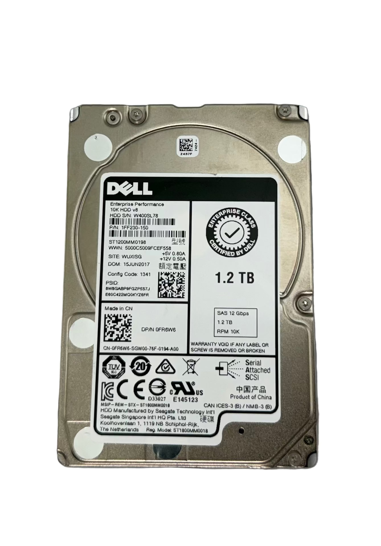 Dell SAS 2.5" 1.2TB 10K 12GBPS
