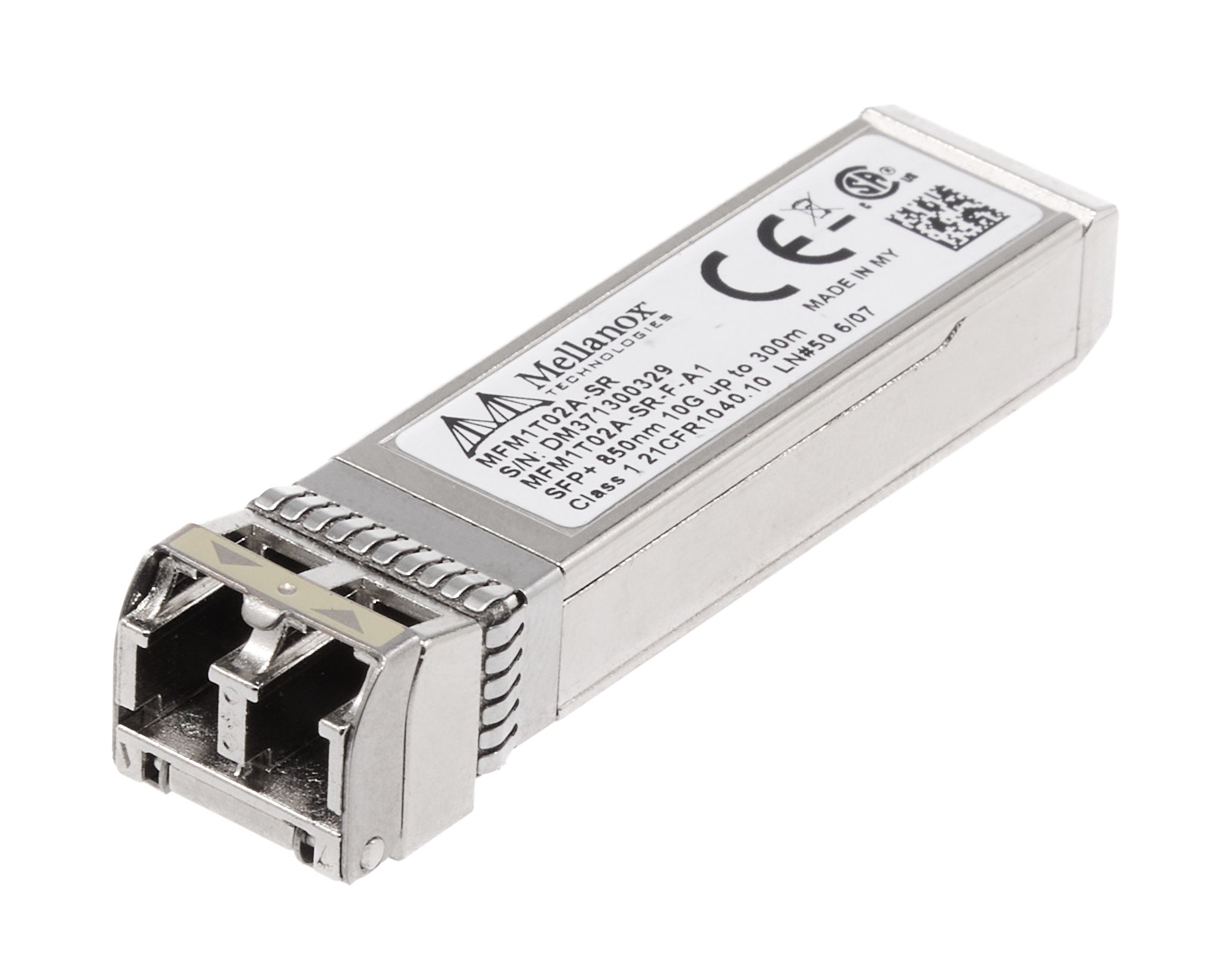 Mellanox Optical Transceiver 10GBASE-SR 850nm SFP+