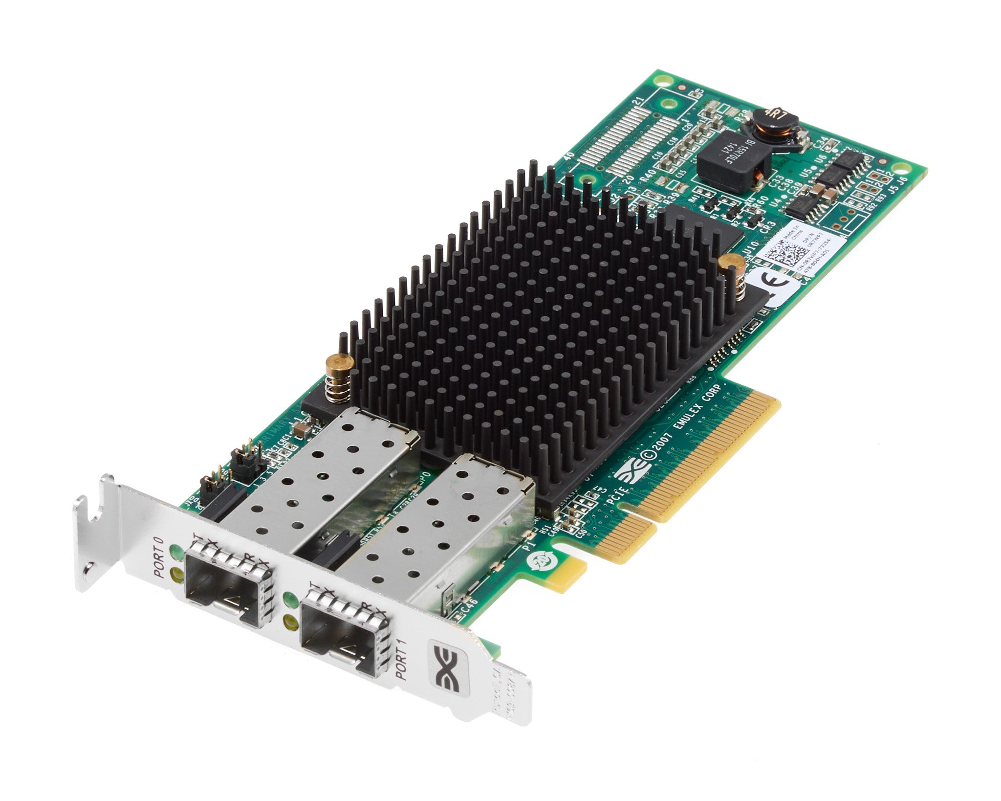 Dell Emulex LPE12002-E Dual Port 8GB Fiber Channel SFP+ HBA Low Profile