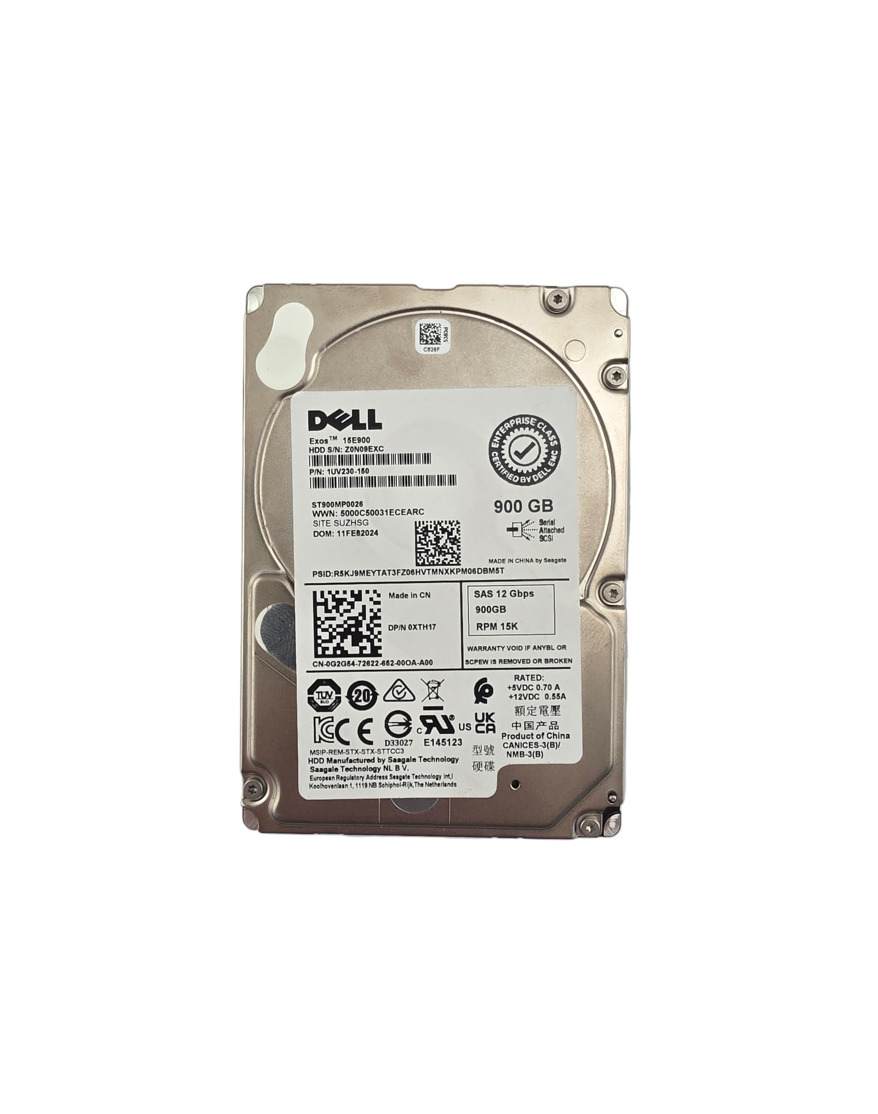 Dell SAS 2.5" 900GB 15K 12GBPS 512n