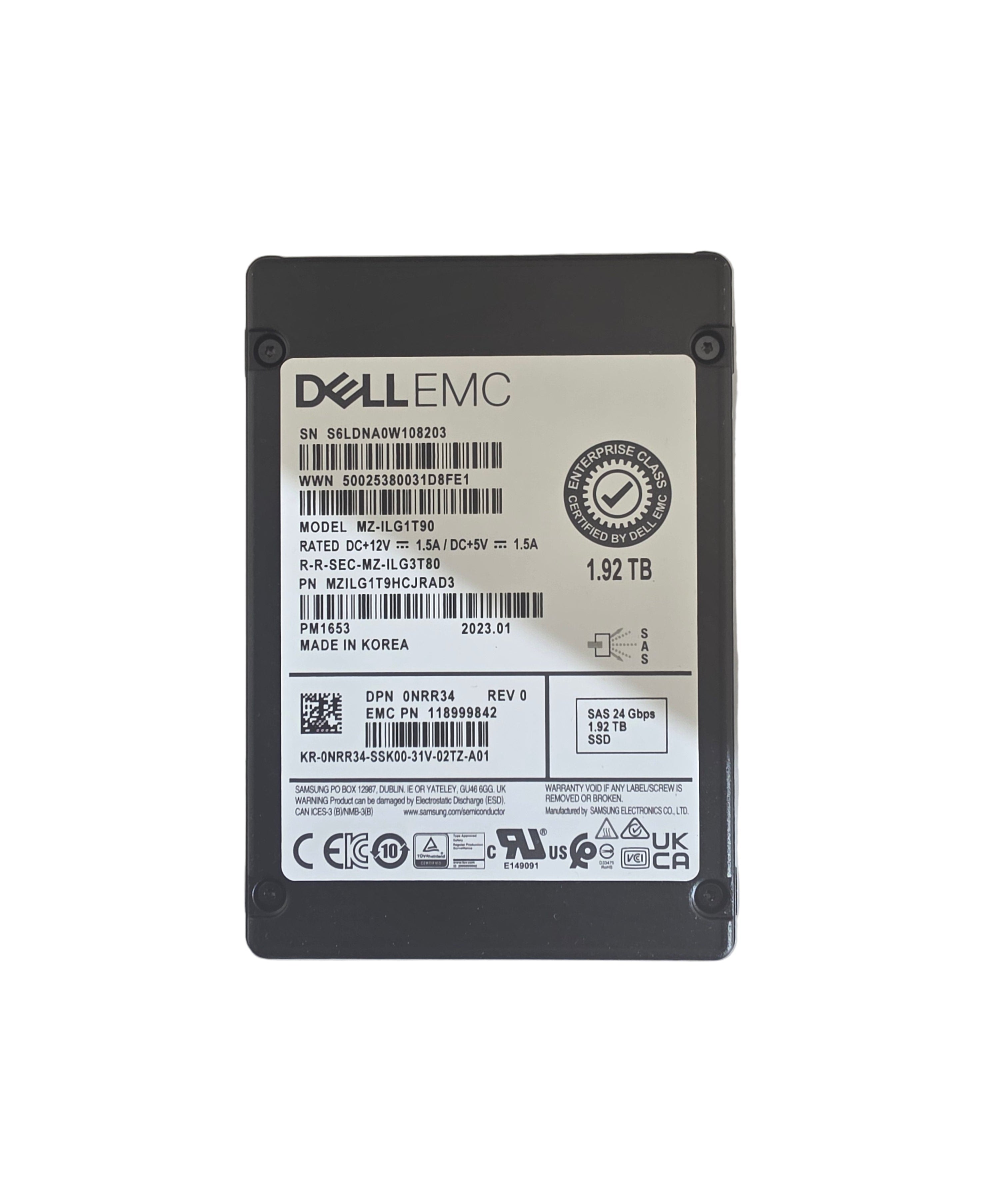 Dell SSD SAS 2.5" 1.92TB TLC Read Intensive 24GBPS