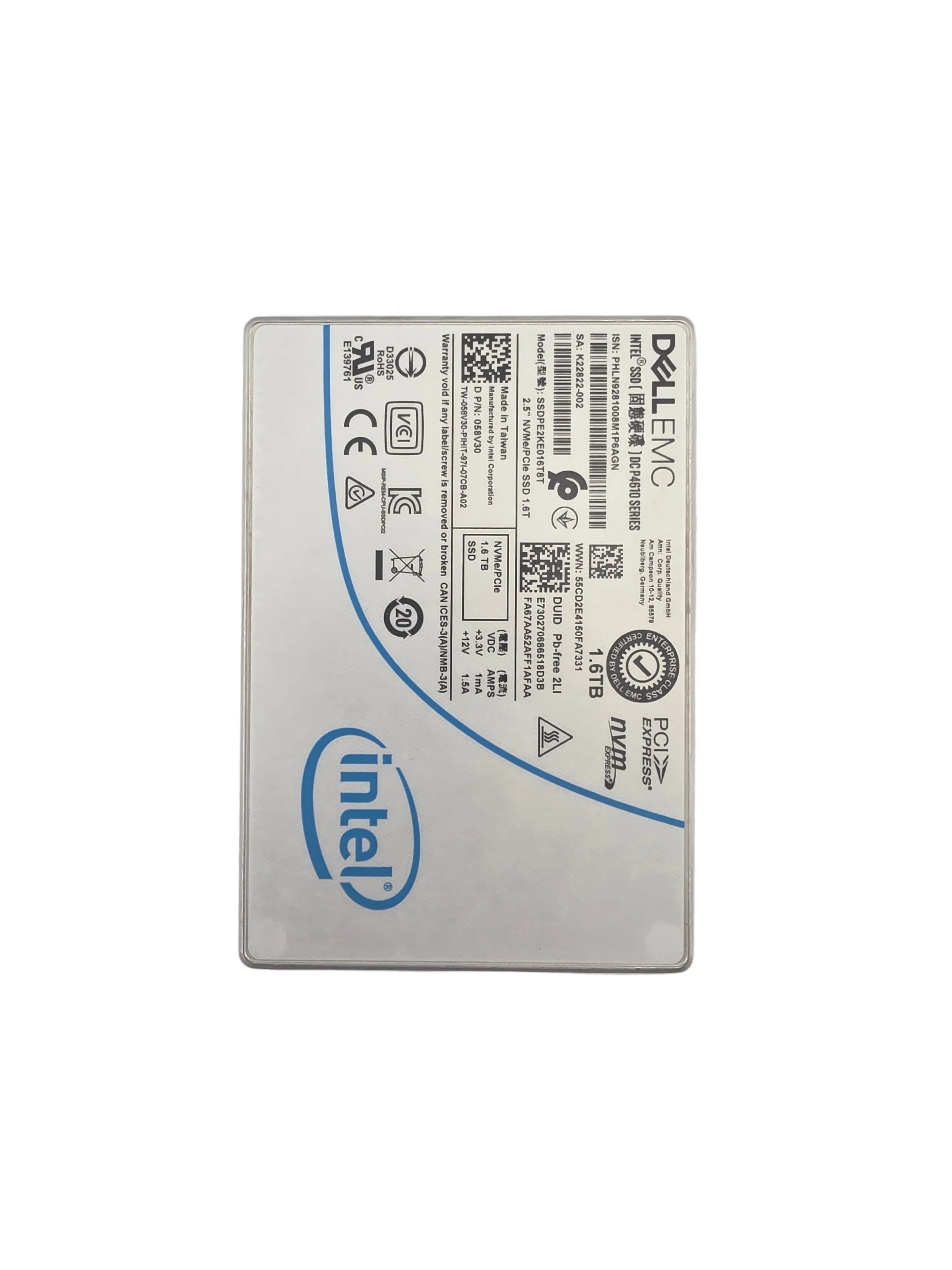 Dell SSD NVMe 2.5" 1.6TB TLC Mixed Use