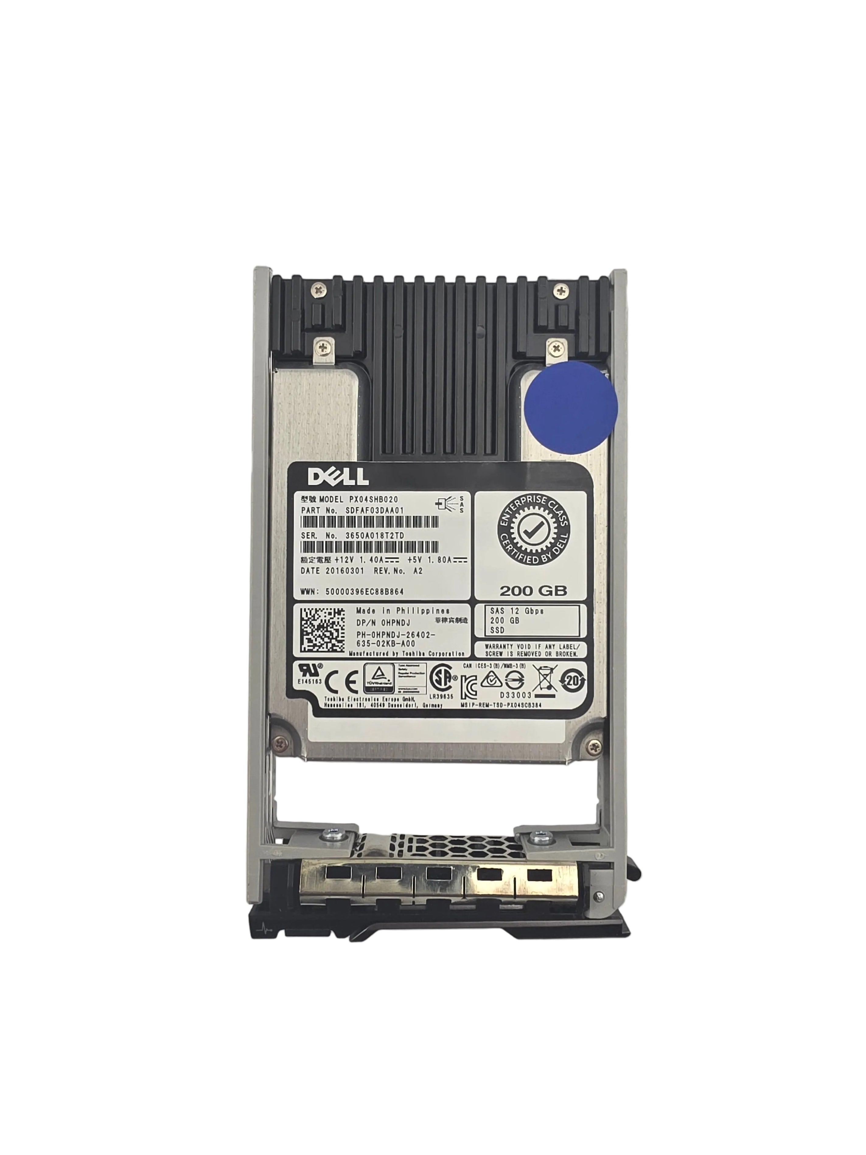 Dell SSD SAS 2.5" 200GB MLC Mixed Use 12GBPS