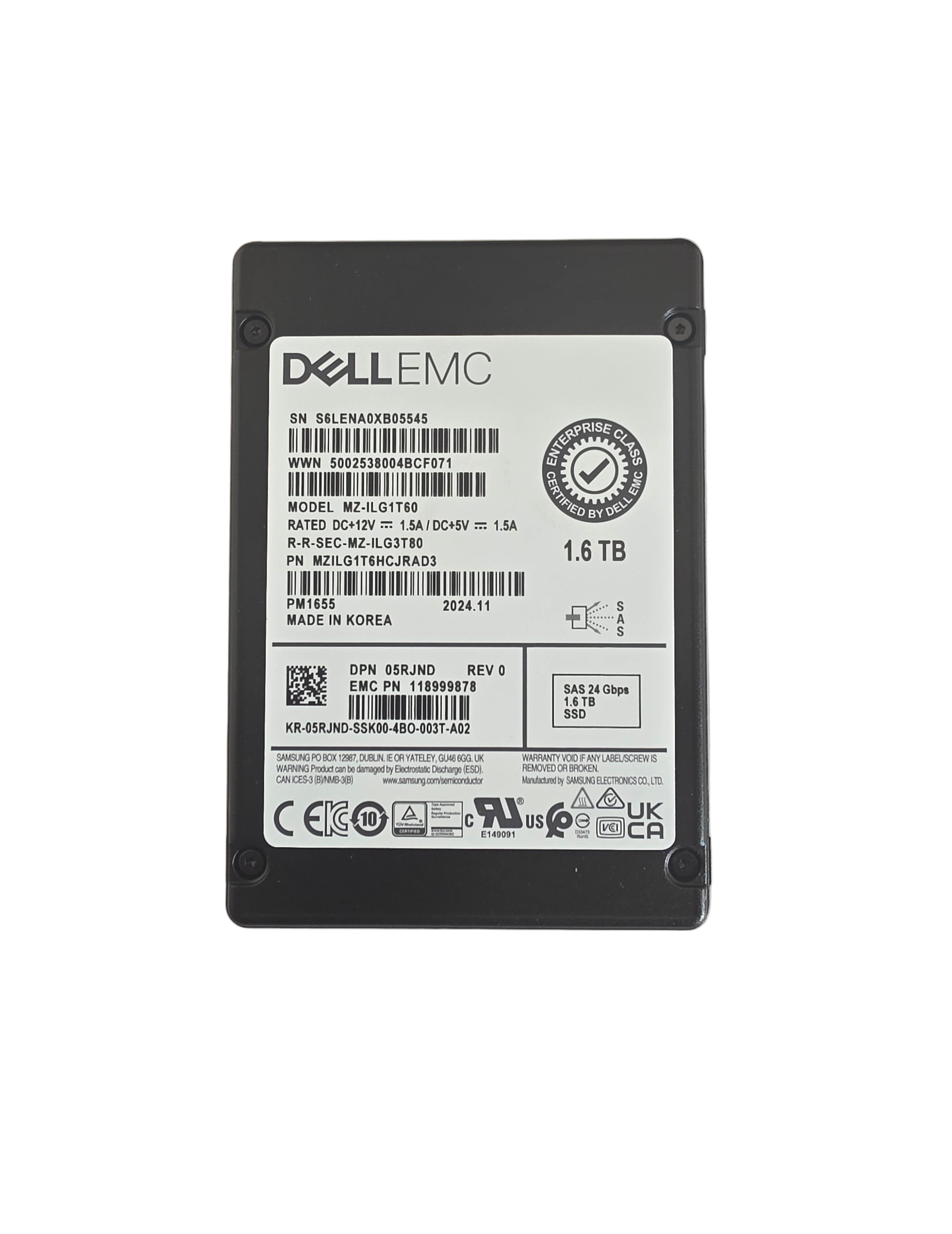 Dell SSD SAS 2.5" 1.6TB TLC Mixed Use 24GBPS
