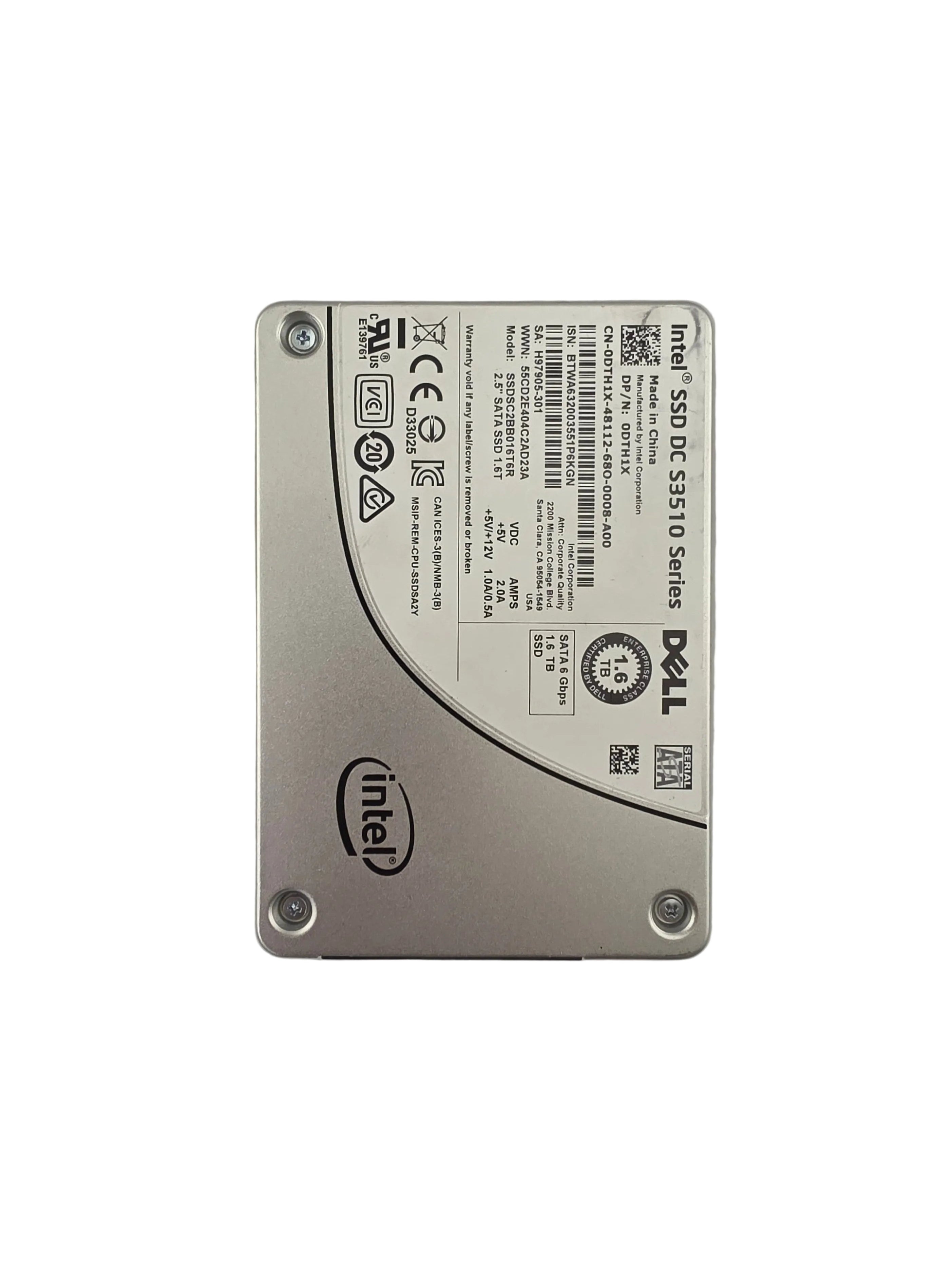 Dell SSD SATA3 2.5" 1.6TB MLC Read Intensive 6GBPS