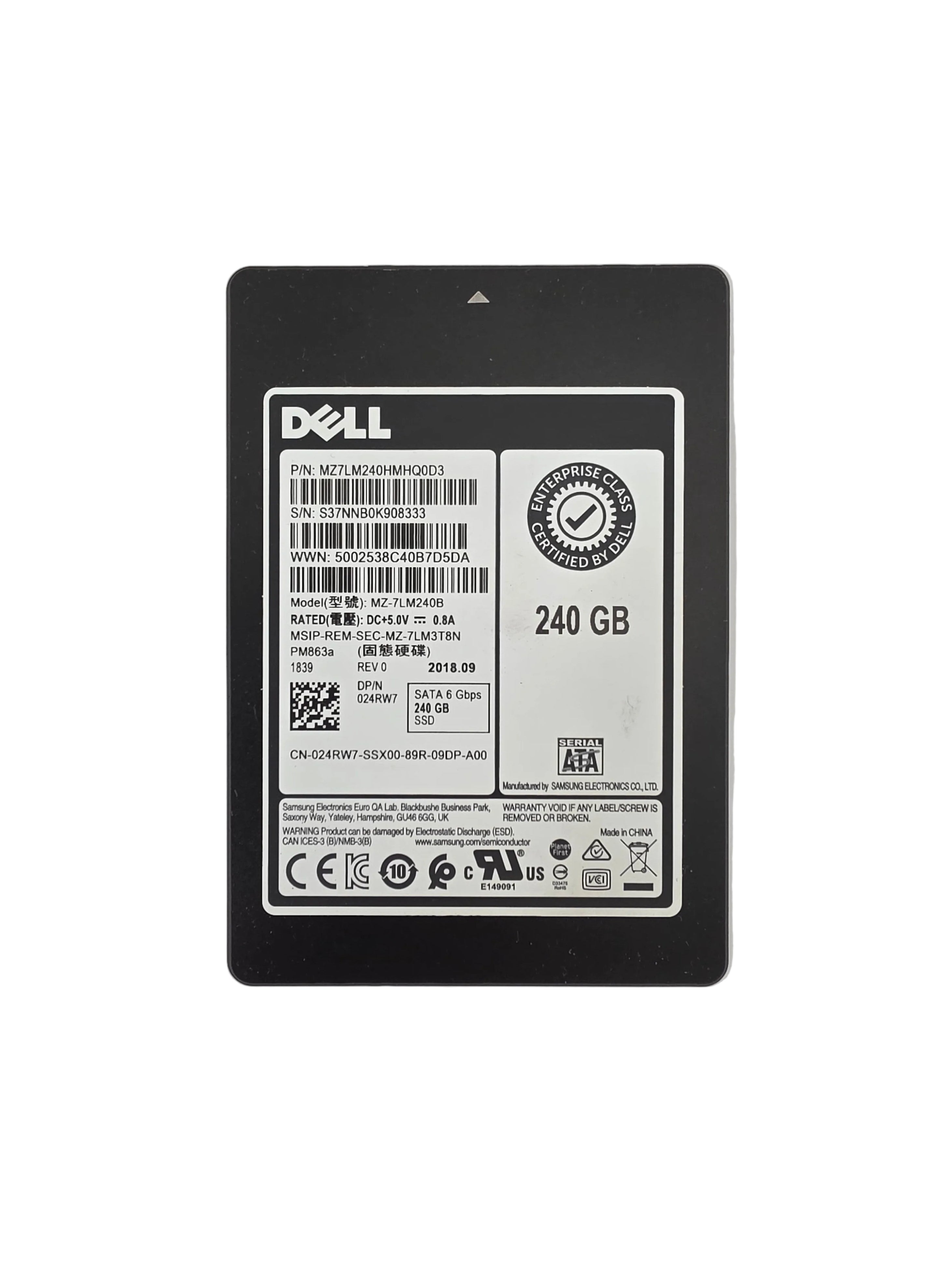 Dell SSD SATA3 2.5" 240GB TLC Read Intensive 6GBPS