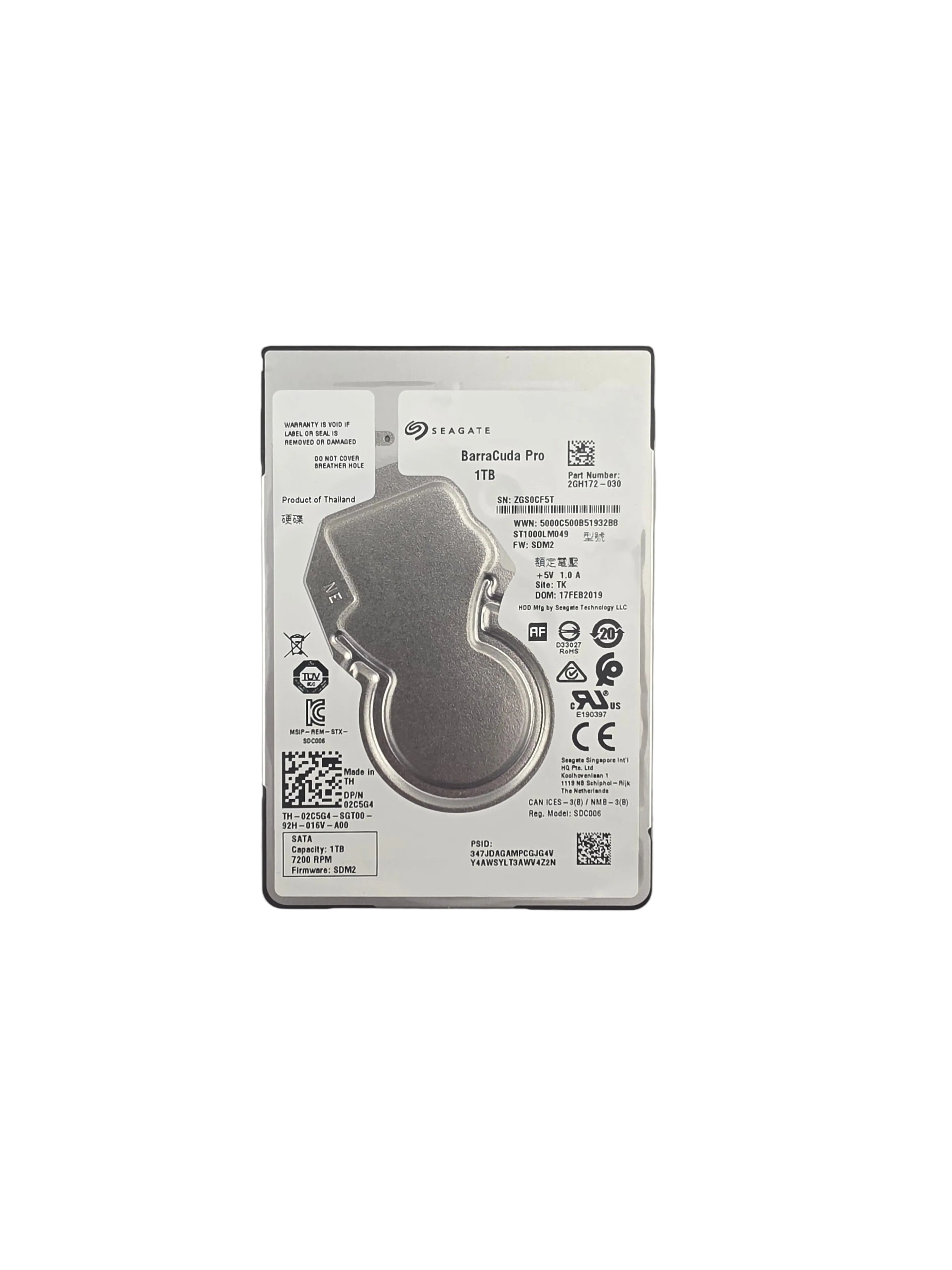 OEM SATA3 2.5" 1TB 7.2k 6GBPS Laptop Drive