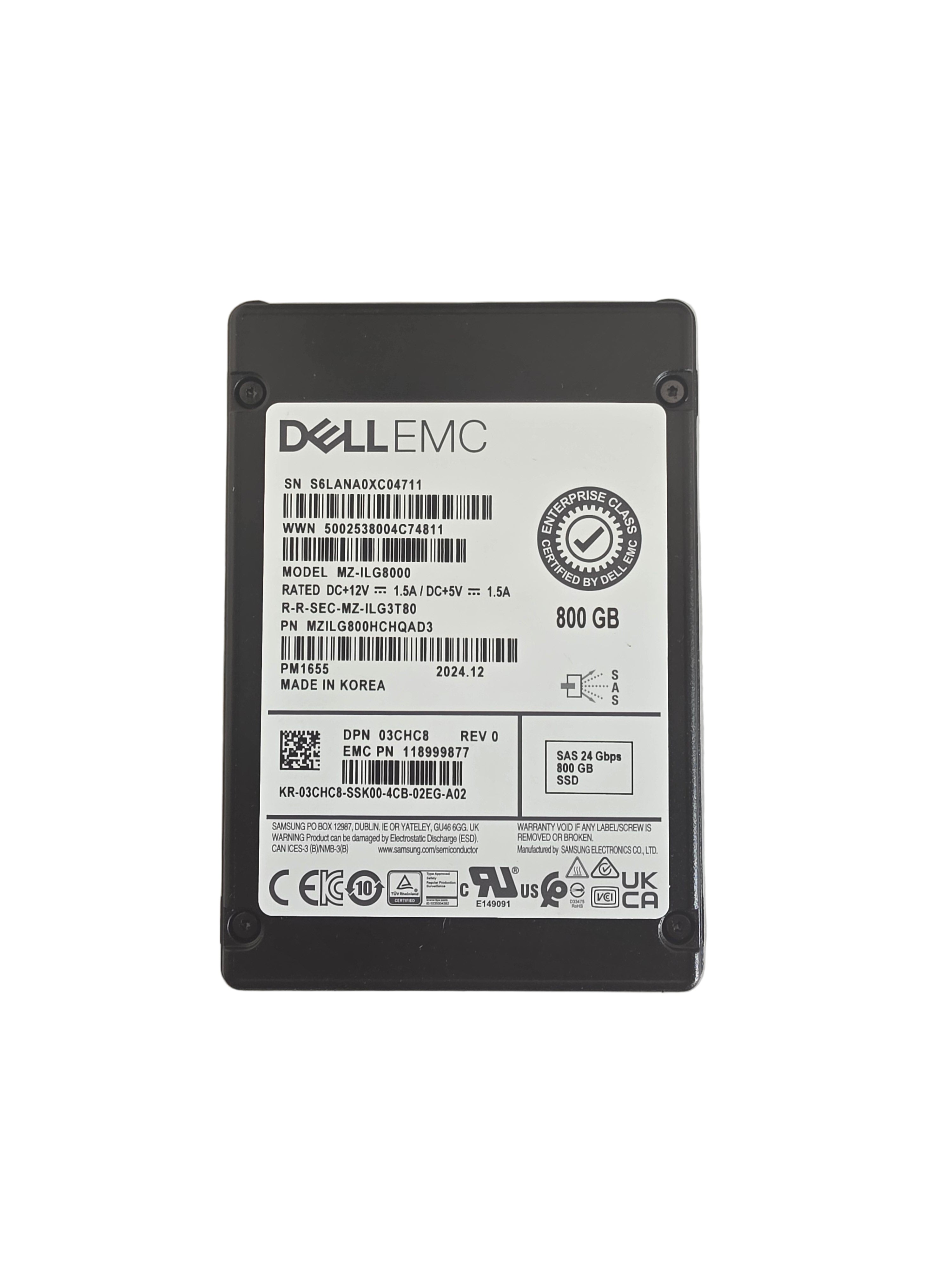 Dell SSD SAS 2.5" 800GB TLC Mixed Use 24GBPS