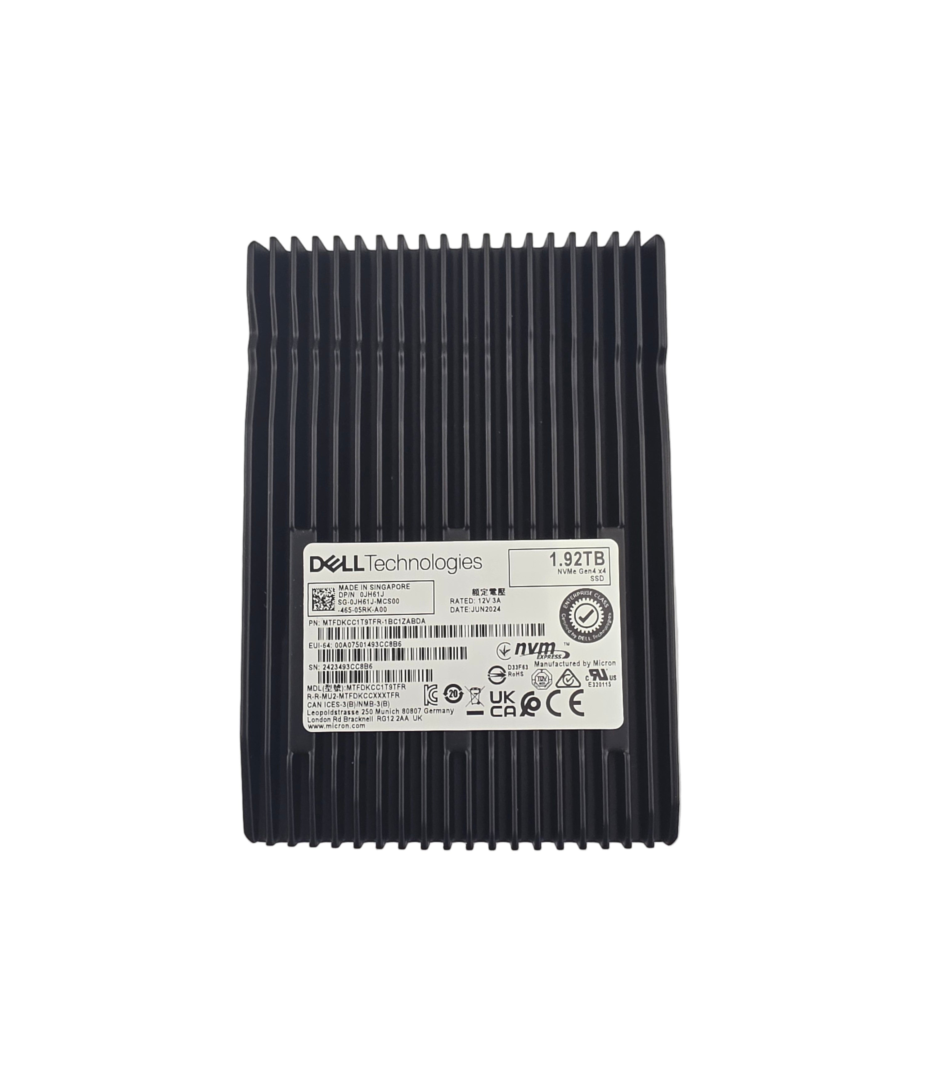 Dell SSD NVMe 2.5" 1.92TB TLC Read intensive U.3