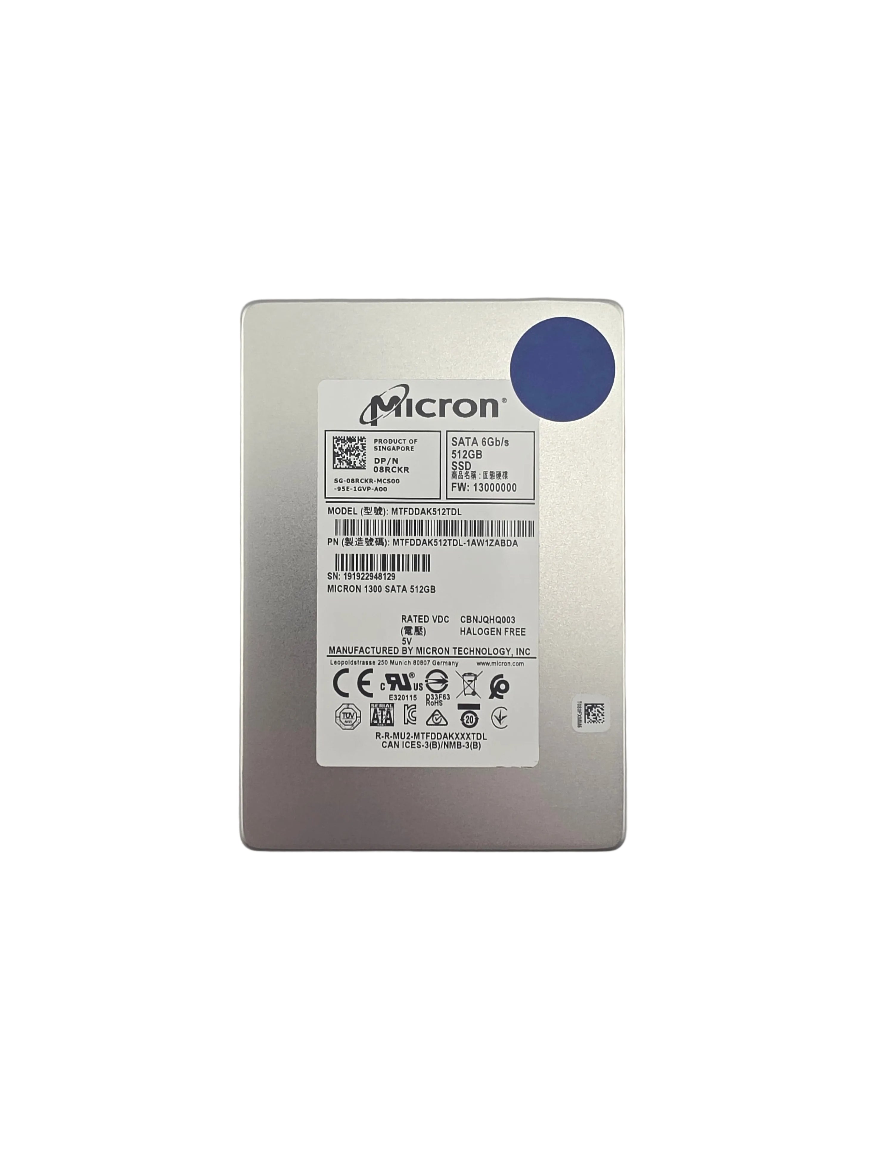 Dell SSD SATA3 2.5" 512GB TLC 6GBPS