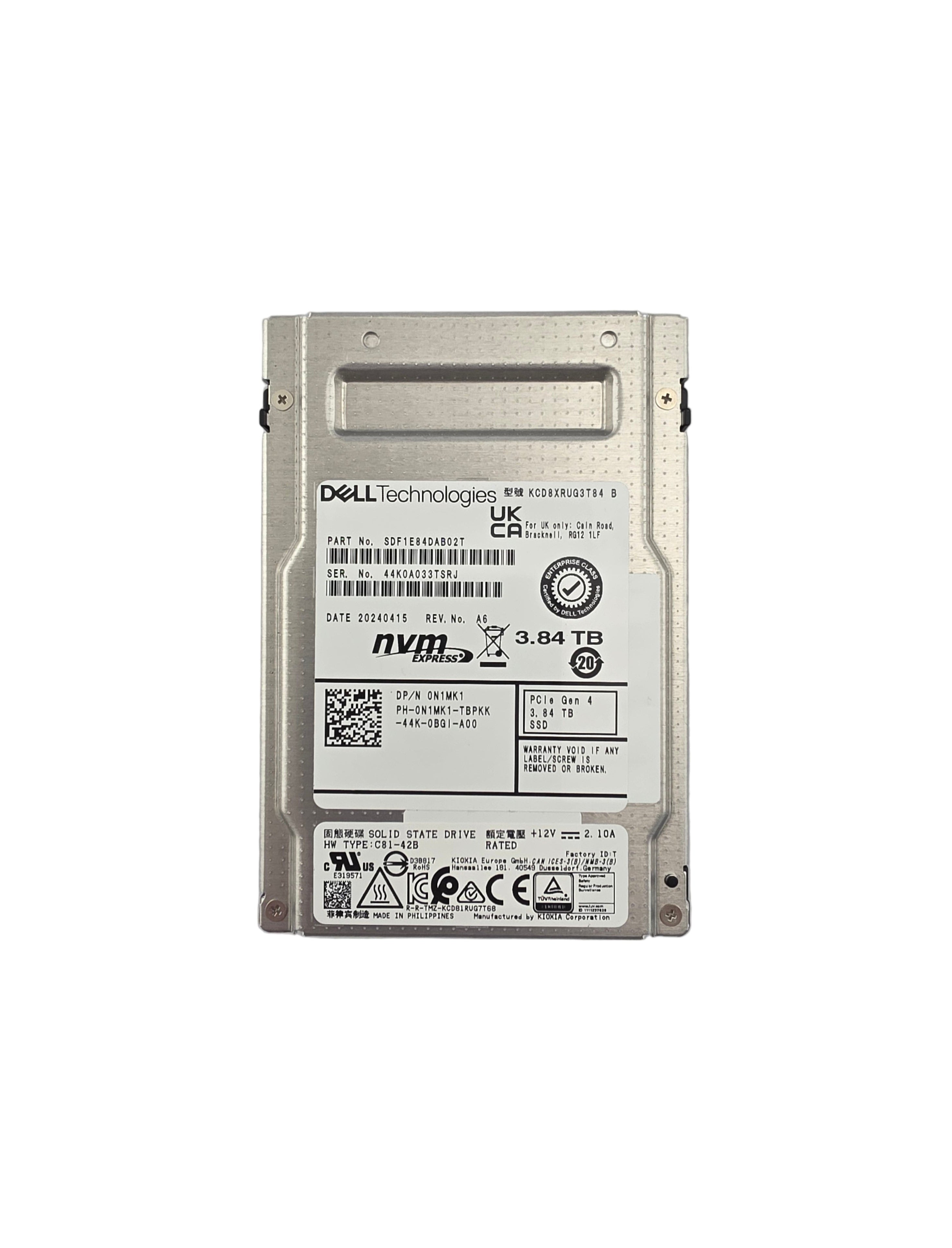 Dell SSD NVMe 2.5" 3.84TB TLC Read Intensive
