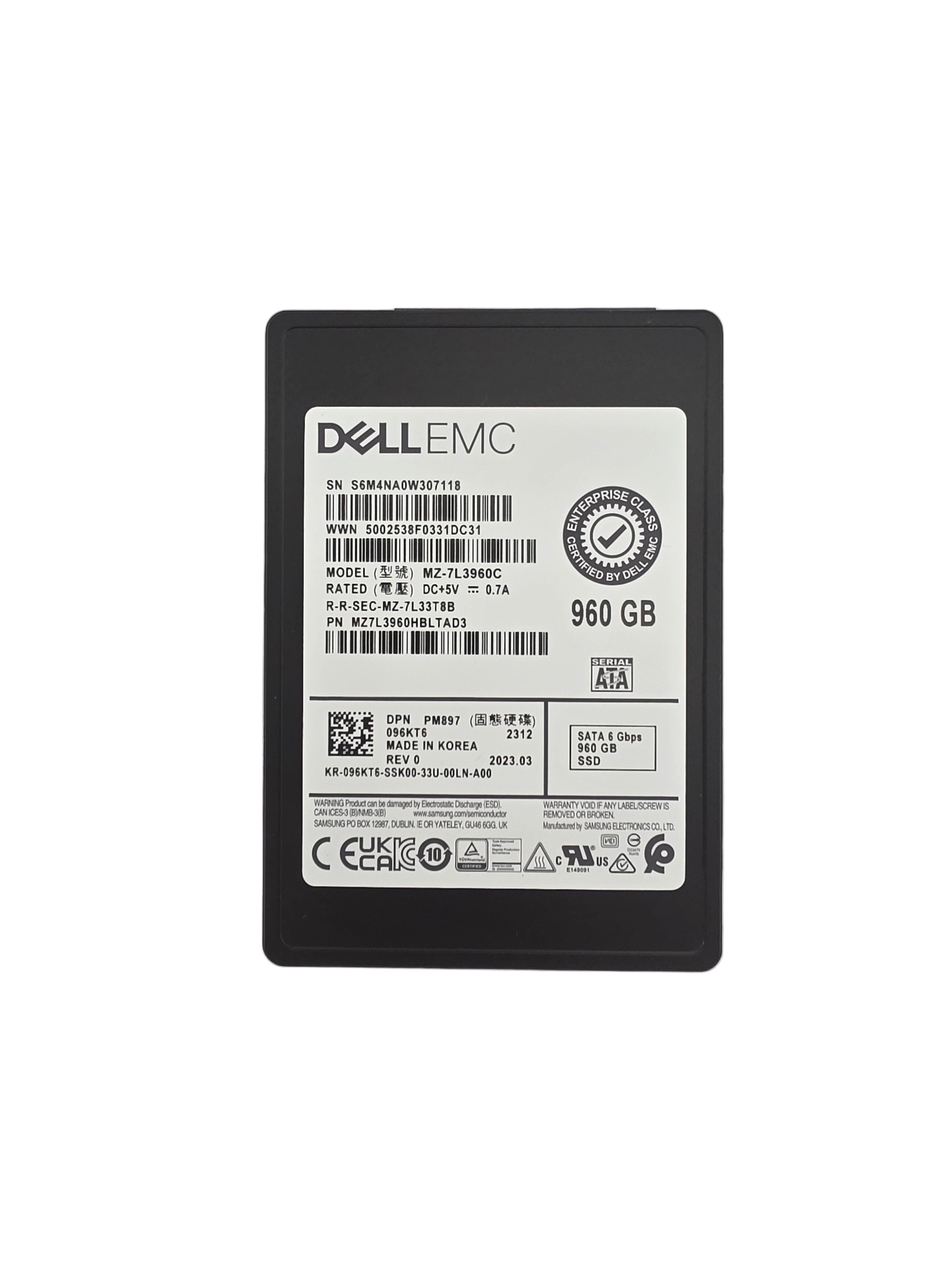 Dell SSD SATA3 2.5" 960GB MLC Mixed Use 6GBPS