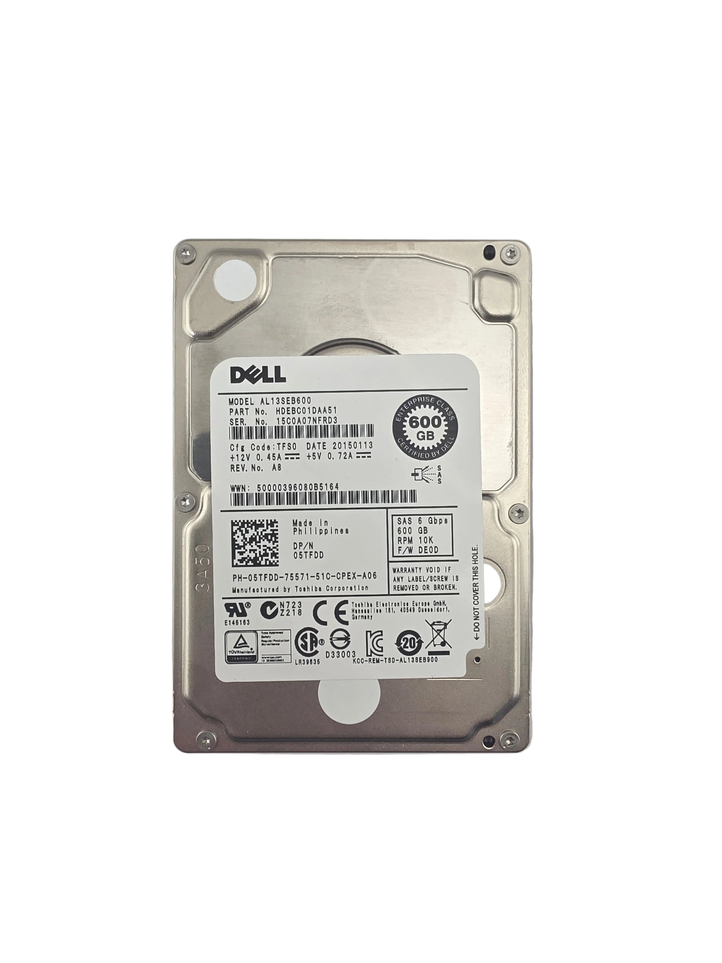 Dell SAS 2.5" 600GB 10K 6GBPS