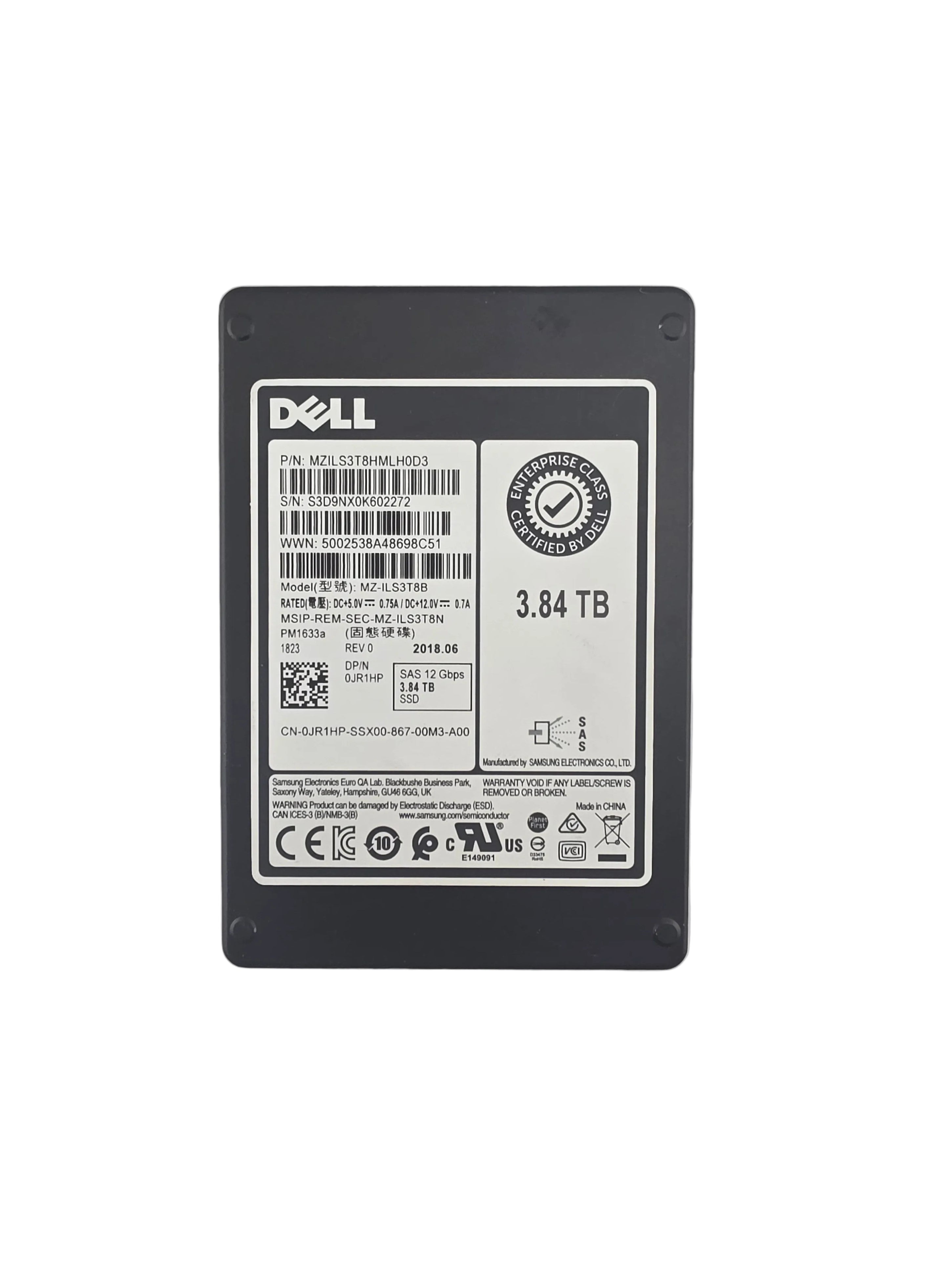 Dell SSD SAS 2.5" 3.84TB TLC Read Intensive 12GBPS