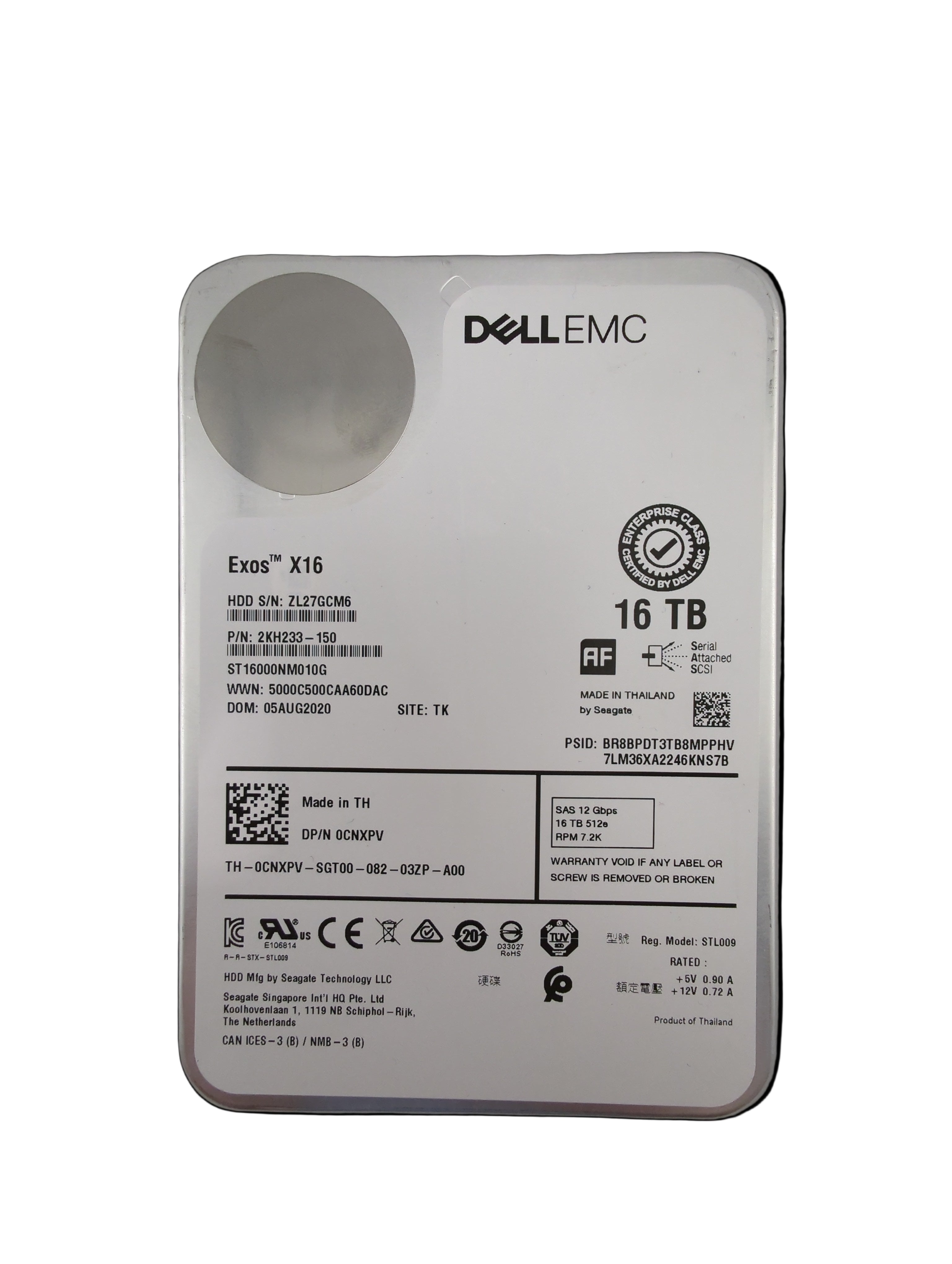 Dell SAS 3.5" 16TB NL 7.2K 12GBPS 512e