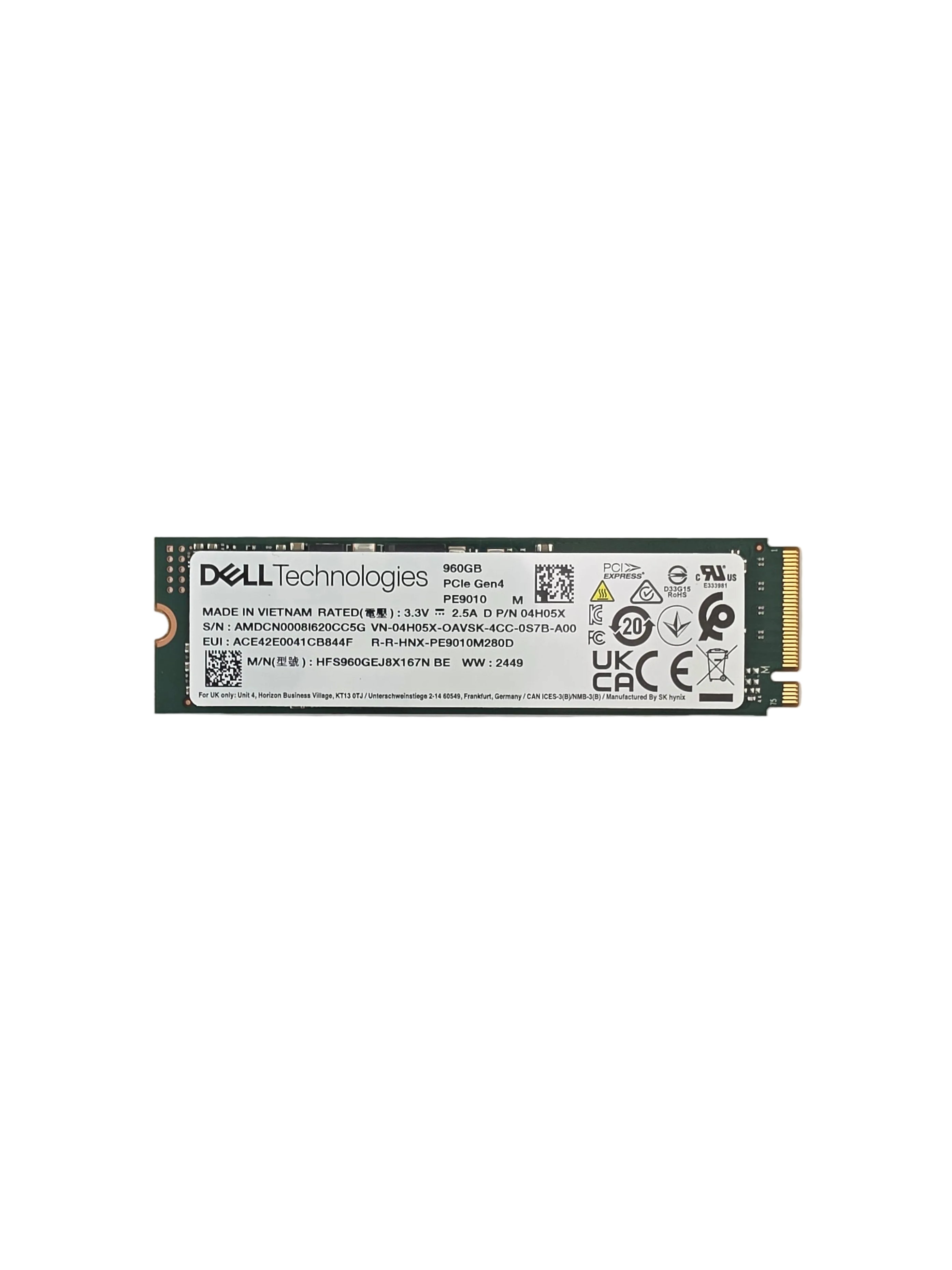 Dell SSD M.2 NVMe 960GB 80MM