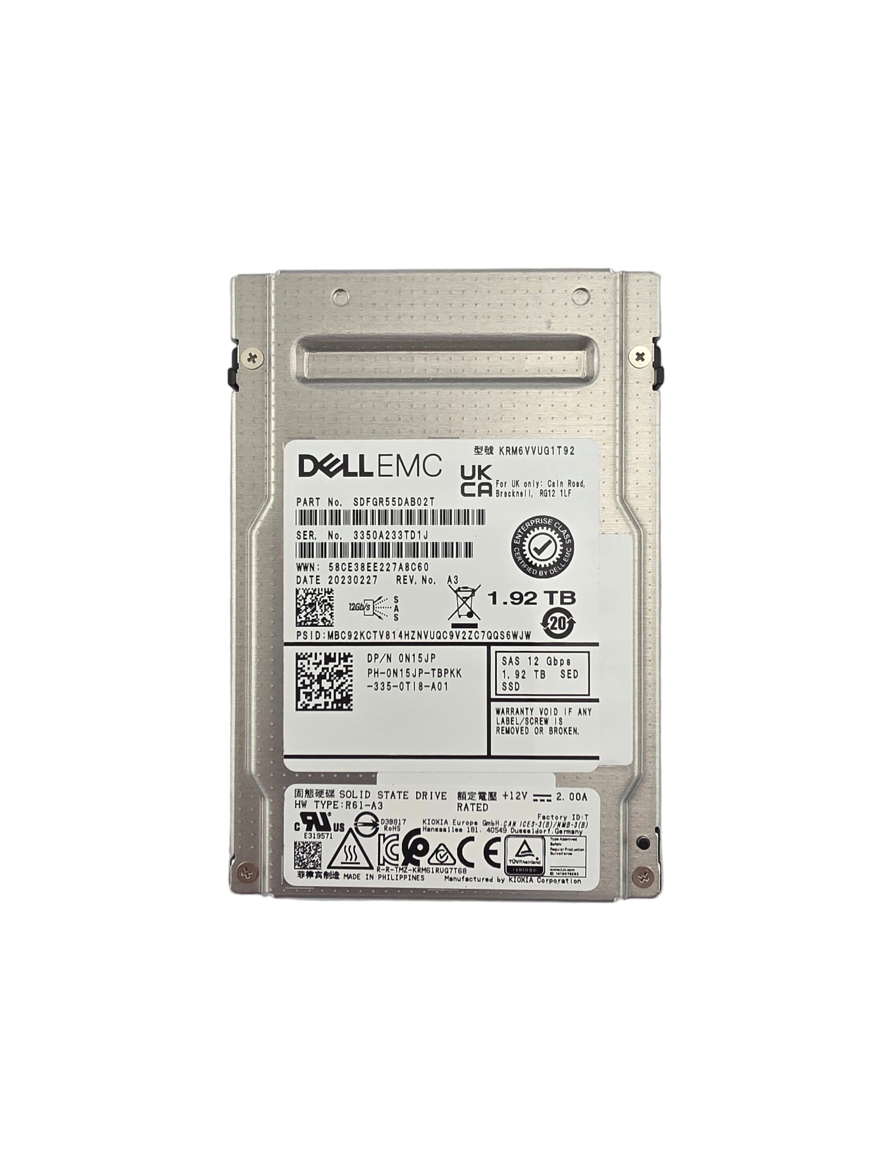 Dell SSD SAS SED 2.5" 1.92TB TLC Mixed Use 12GBPS