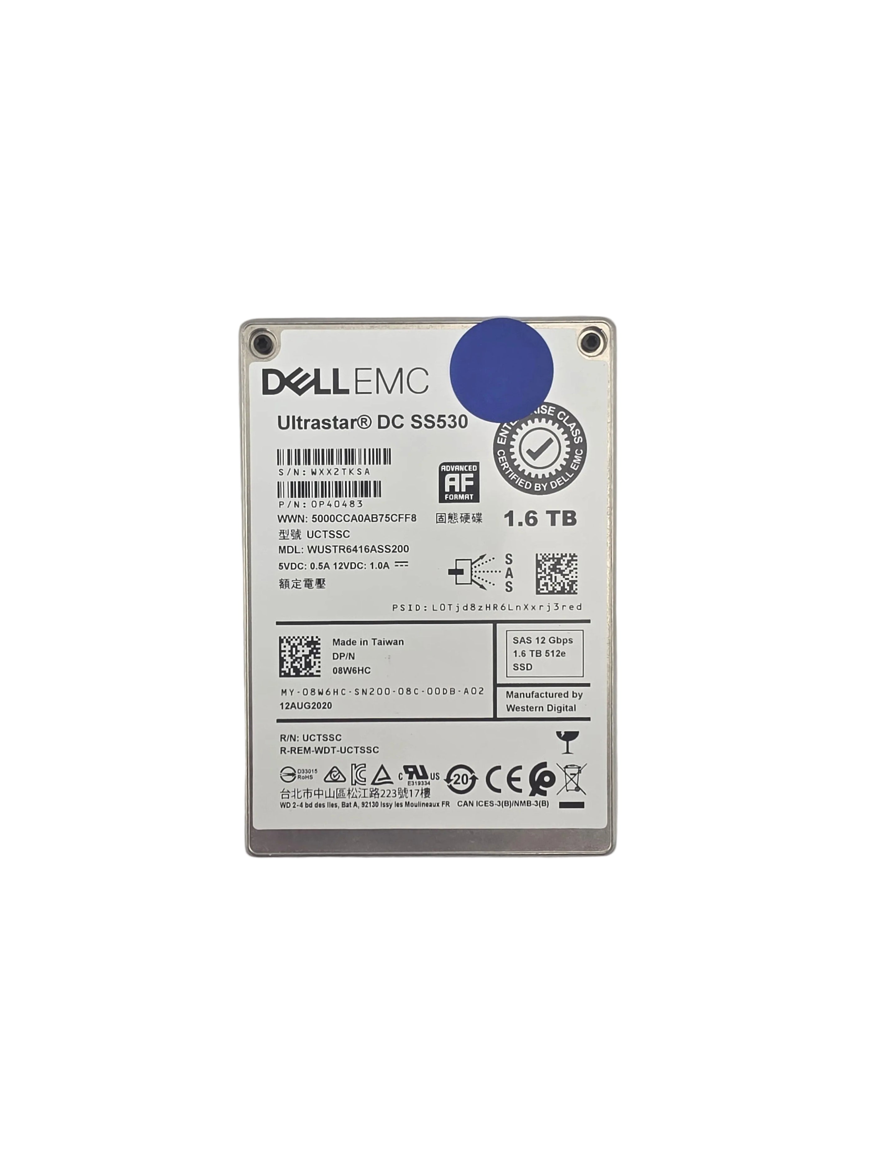 Dell SSD SAS ISE 2.5" 1.6TB TLC Mixed Use 12GBPS