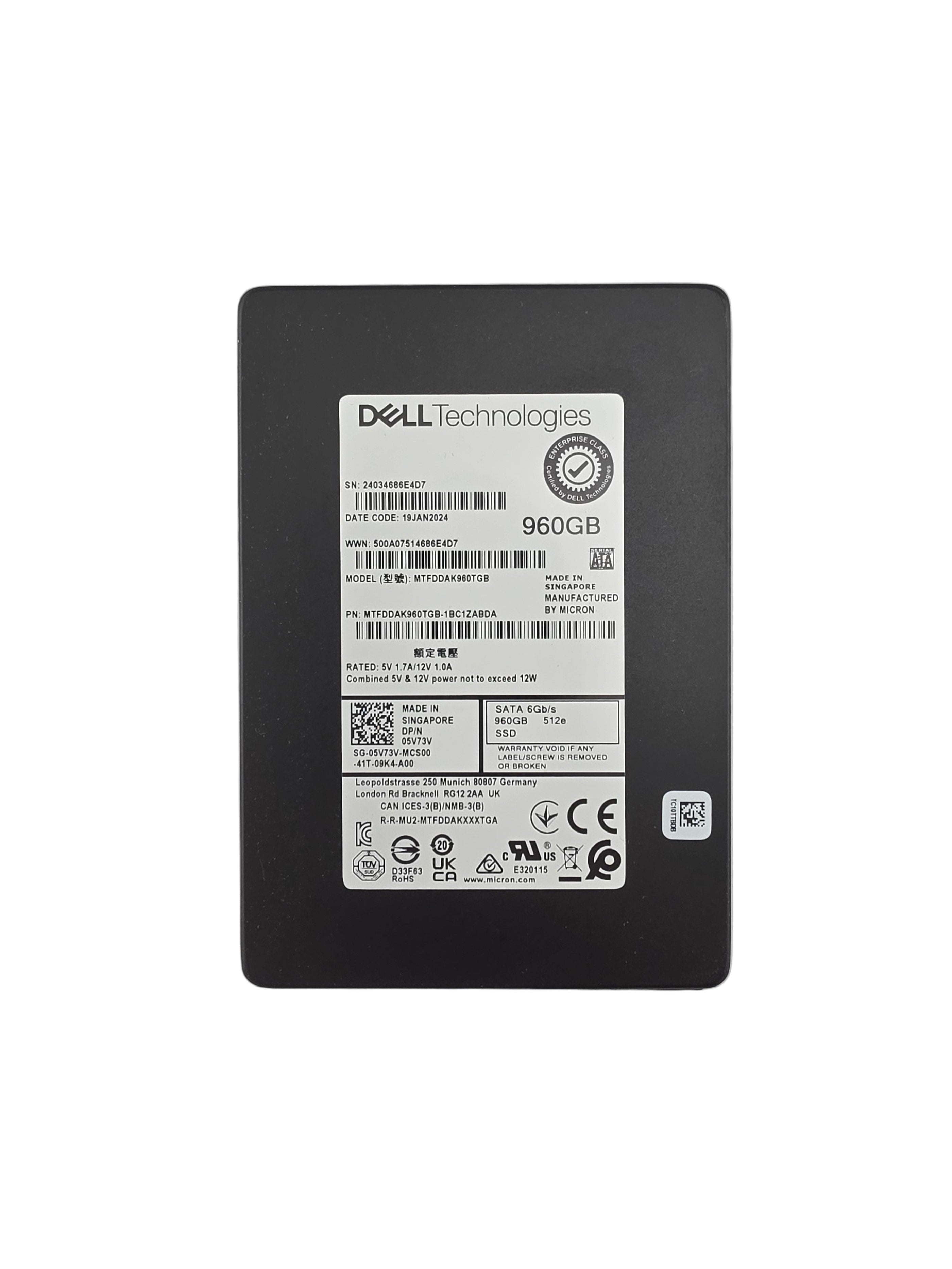 Dell SSD SATA3 2.5" 960GB TLC Mixed Use 6GBPS