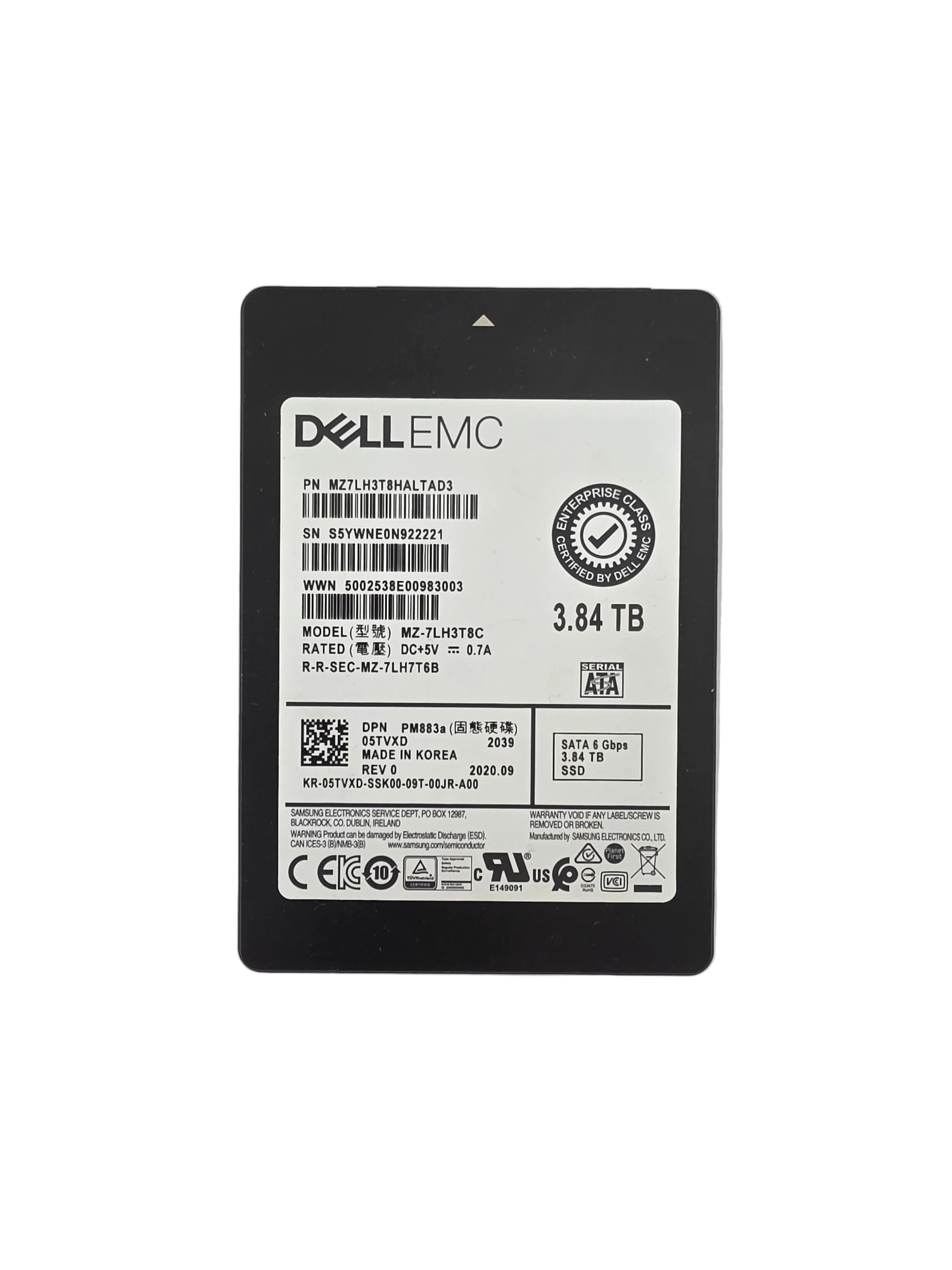 Dell SSD SATA3 2.5" 3.84TB TLC Read Intensive 6GBPS