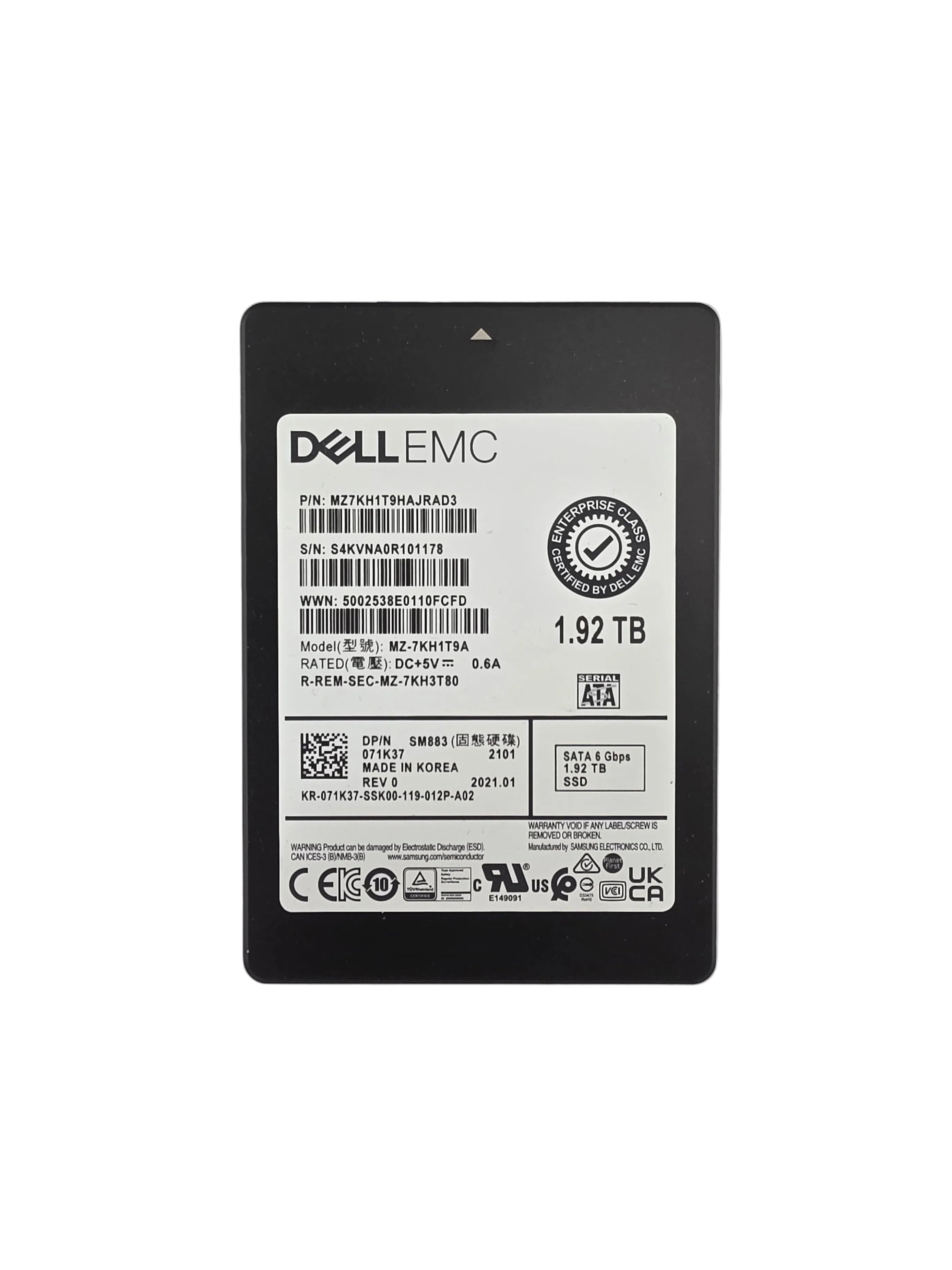 Dell SSD SATA3 2.5" 1.92TB TLC Mixed Use 6GBPS