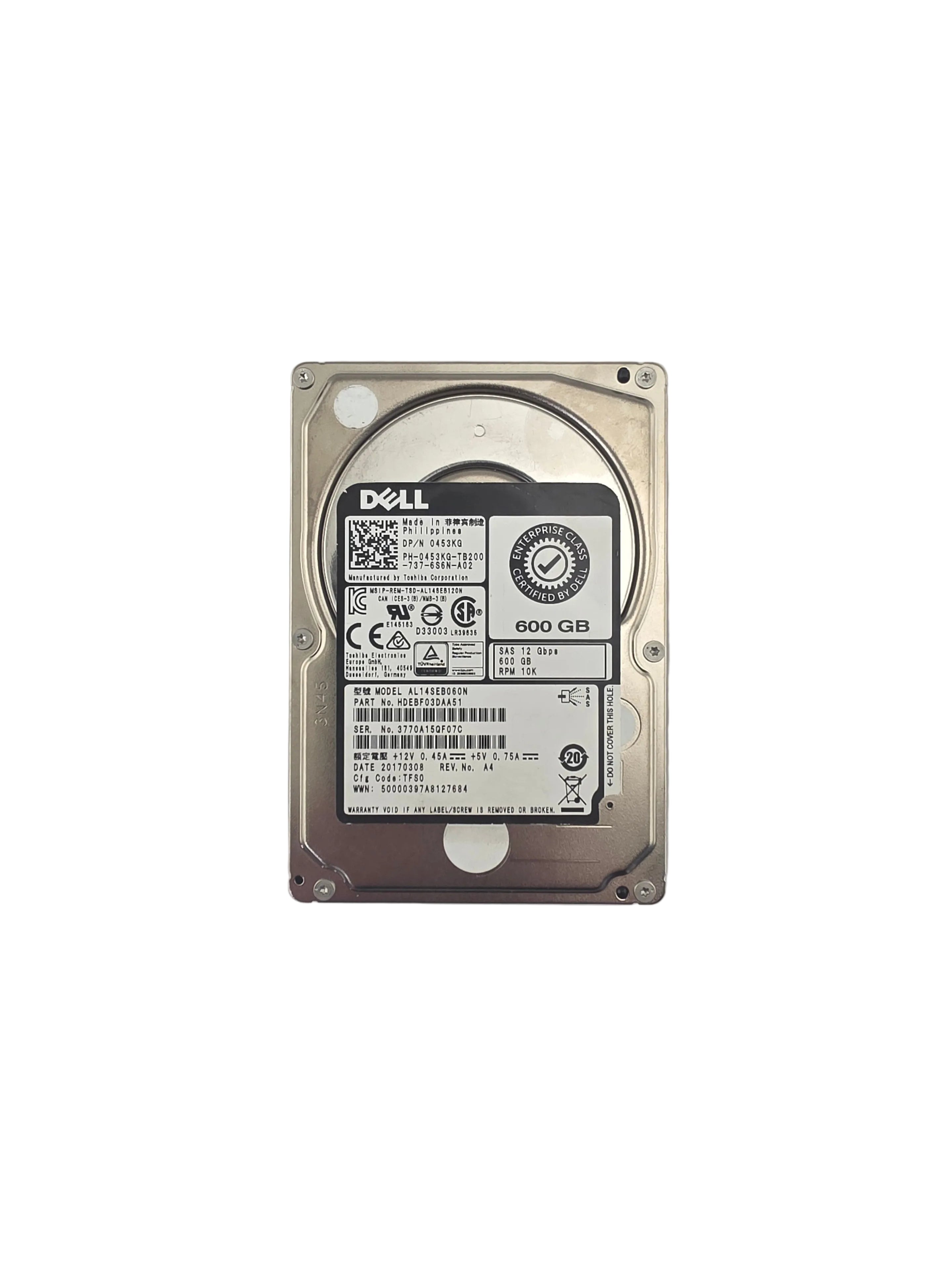 Dell SAS 2.5" 600GB 10K 12GBPS